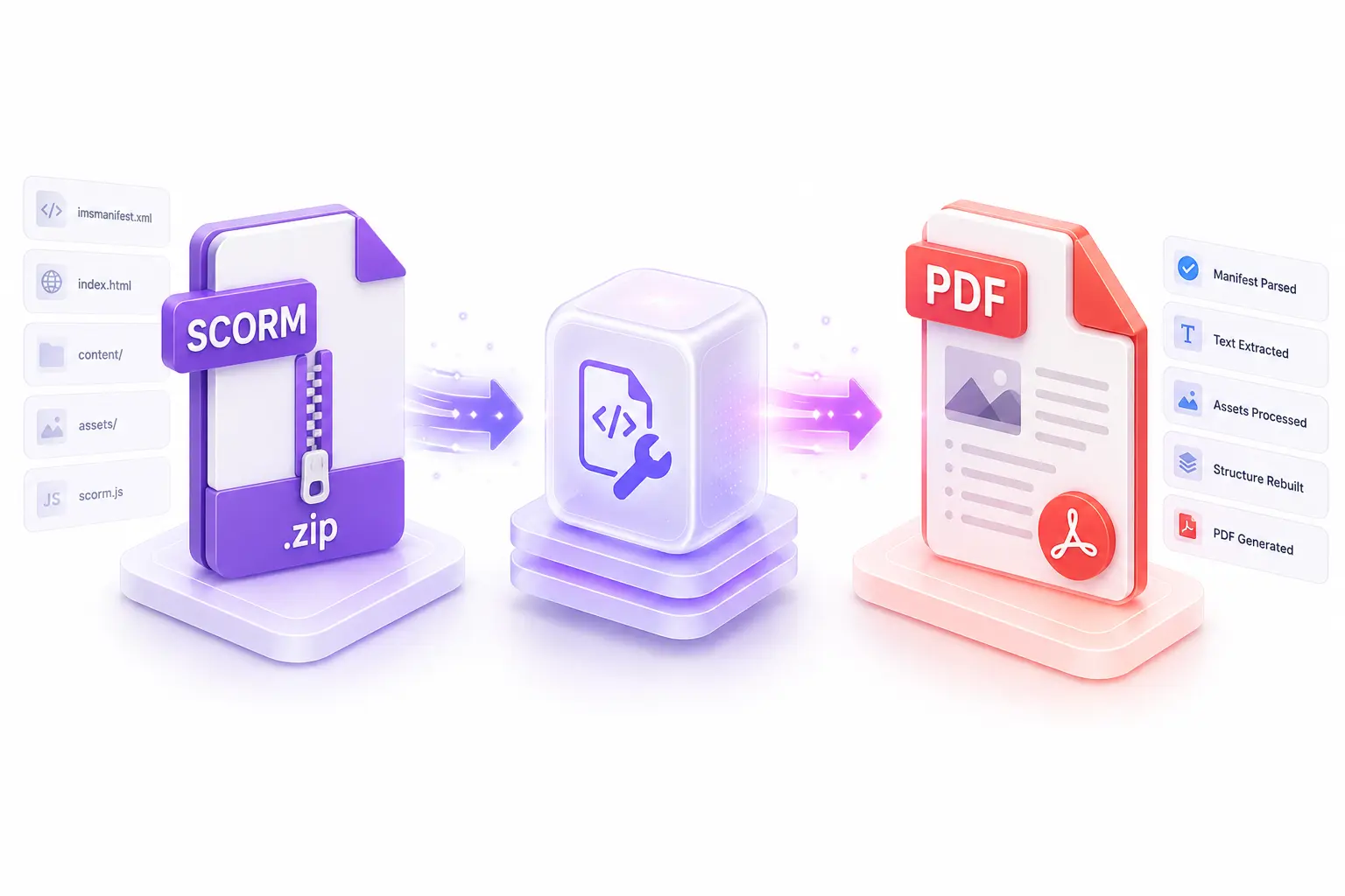 Convert SCORM to PDF Preview
